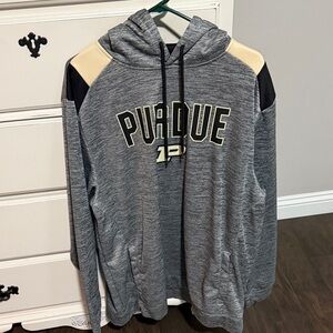 Colosseum Purdue Men's Gray and Cream Hoodie